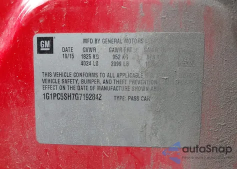 2016 Chevrolet Cruze Limited Ls Auto from USA, damaged, VIN 1G1PC5SH7G7192842